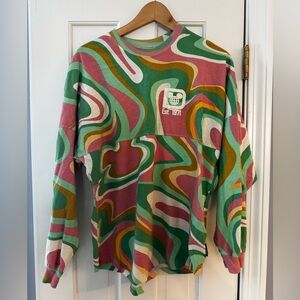 Walt disney world parks exclusive spirit jersey retro swirl- size small